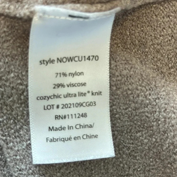 Barefoot Dreams - CozyChic Lite® - Circle Cardi Size L Taupe - Picture 5 of 7